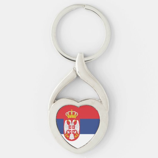 Porte-clés drapeau de la Serbie (Devant)