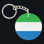 Porte-clés Drapeau de la Sierra Leone<br><div class="desc">Drapeau patriotique de la Sierra Leone.</div>