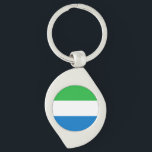 Porte-clés Drapeau de la Sierra Leone<br><div class="desc">Drapeau patriotique de la Sierra Leone.</div>