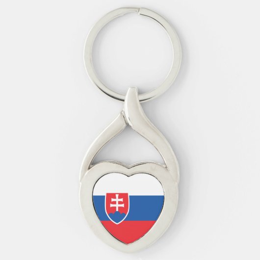 Porte-clés Drapeau de la Slovaquie (Devant)
