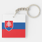 Porte-clés Drapeau de la Slovaquie (Dos)