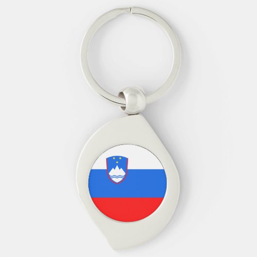 Porte-clés Drapeau de la Slovénie (Devant)