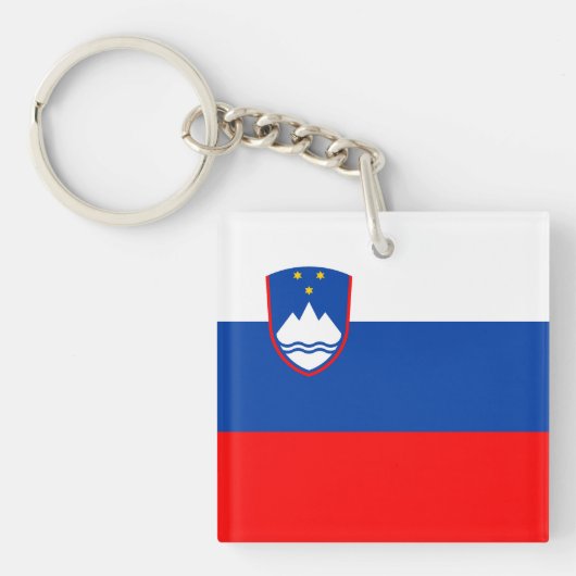 Porte-clés Drapeau de la Slovénie (Devant)