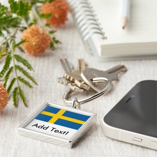Porte-clés Drapeau de la Suède (Côté)