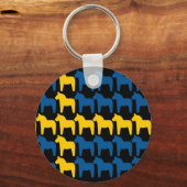 Porte-clés Drapeau de la Suède noire (Recto)