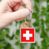 Porte-clés Drapeau de la Suisse (main)