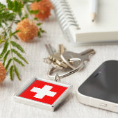 Porte-clés Drapeau de la Suisse (Côté)