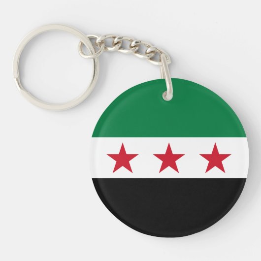 Porte-clés Drapeau de la Syrie (Devant)
