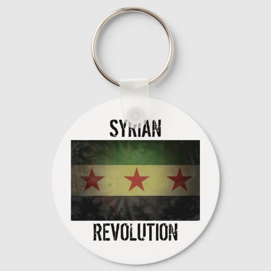 Porte-clés Drapeau de la Syrie grungy "révolution syrienne" (Recto)