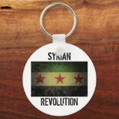 Porte-clés Drapeau de la Syrie grungy "révolution syrienne" (Recto)