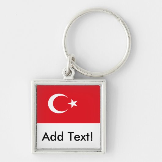 Porte-clés Drapeau de la Turquie (Devant)