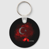 Porte-clés Drapeau de la Turquie (Recto)