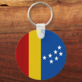 Porte-clés Drapeau de la ville de Durham (Caroline du Nord) P (Recto)