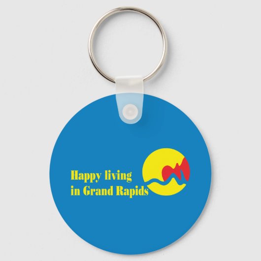 Porte-clés Drapeau de la ville de Grand Rapids (Recto)