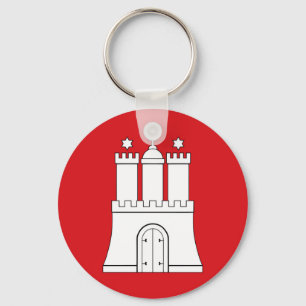 Porte-clés Drapeau de la ville de Hambourg Symbole Allemagne