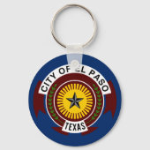 Porte-clés Drapeau de la ville d'El Paso, Texas (Verso)