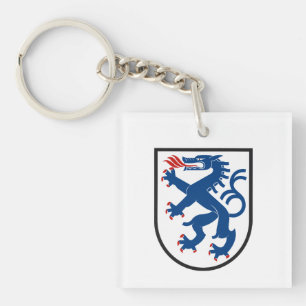 Porte-clés drapeau de la ville d'Ingolstadt allemagne symbole