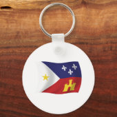 Porte-clés Drapeau de l'Acadiana (Recto)