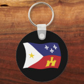 Porte-clés Drapeau de l'Acadiana (Recto)