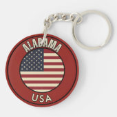 Porte-clés Drapeau de l'Alabama (Dos)