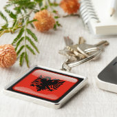 Porte-clés Drapeau de l'Albanie (Côté)