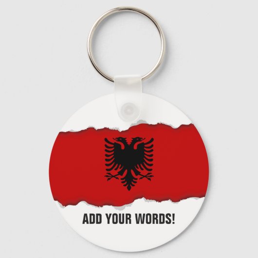 Porte-clés Drapeau de l'Albanie (Recto)