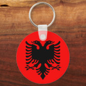 Porte-clés Drapeau de l'Albanie (Verso)