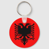 Porte-clés Drapeau de l'Albanie (Verso)