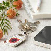 Porte-clés Drapeau de l'Albanie (Côté )