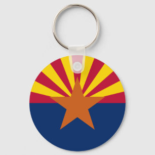 Porte-clés Drapeau de l'Arizona, Américain L'État du cuivre