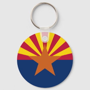 Porte-clés Drapeau de l'Arizona : Étoile de fondation Soleil,
