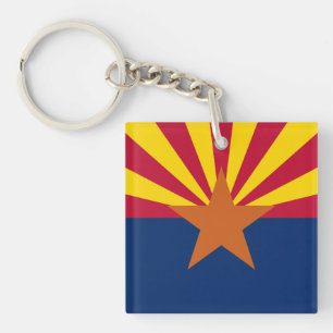 Porte-clés Drapeau de l'Arizona : Étoile de fondation Soleil,