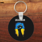 Porte-clés Drapeau de l'armée ukrainienne Symbole de tridente (Recto)