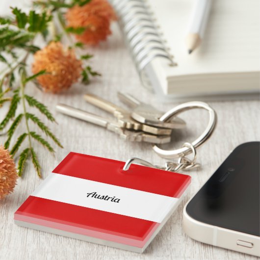 Porte-clés Drapeau de l'Autriche (Devant Droit)