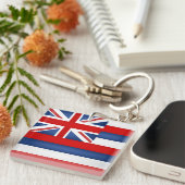 Porte-clés Drapeau De L'État cool D'Hawaï (Devant Droit)