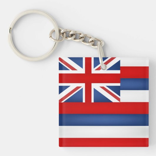 Porte-clés Drapeau De L'État cool D'Hawaï (Devant)