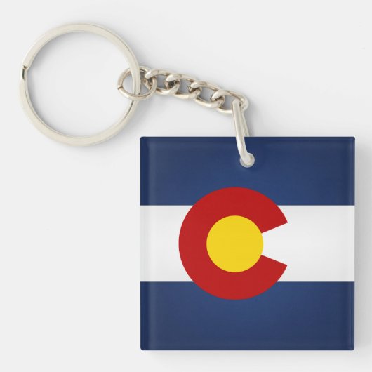 Porte-clés Drapeau De L'État cool Du Colorado (Devant)
