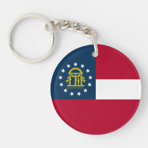 Porte-clés Drapeau de l'État de Géorgie
