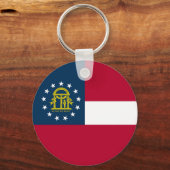 Porte-clés Drapeau de l'État de Géorgie (Verso)