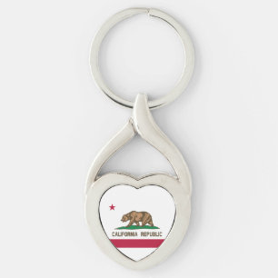 Porte-clés Drapeau de l'État de la République de Californie