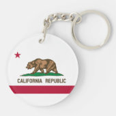 Porte-clés Drapeau de l'État de la République de Californie (Dos)