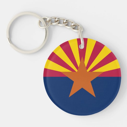 Porte-clés Drapeau de l'État de l'Arizona (Devant)