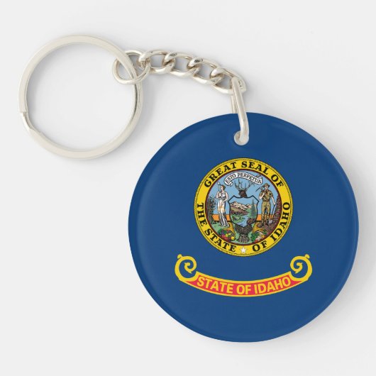 Porte-clés Drapeau de l'État de l'Idaho (Devant)