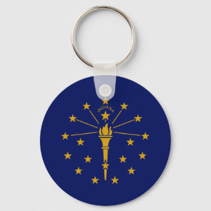 Porte-clés Drapeau de l'État de l'Indiana