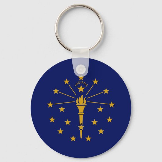 Porte-clés Drapeau de l'État de l'Indiana (Recto)