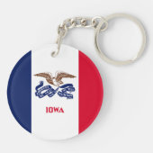 Porte-clés Drapeau de l'État de l'Iowa (Dos)