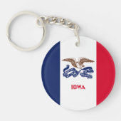 Porte-clés Drapeau de l'État de l'Iowa (Devant)