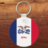 Porte-clés Drapeau de l'État de l'Iowa (Verso)