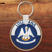 Porte-clés Drapeau de l'État de Louisiane (Recto)