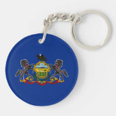 Porte-clés Drapeau de l'État de Pennsylvanie (Dos)